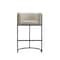 Manhattan Comfort Cosmopolitan Metal Upholstered Barstool in Stone Gray BS015-ST - alternate 6