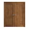 Sartodoors Interior Solid French Double Doors 48 x 80 inches, Ego 5006 Cognac Oak Veneer, Wood Interior Solid EGO5006DD-DKO-48 - alternate 1