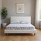 Homeroots White Wood And Faux Leather King Bed Frame With USB 486083 - alternate 5