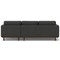 Homeroots 102" Gray Fabric Sofa With Brown Legs 641050 - alternate 6