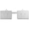 James Martin Vanities Bellshire 120" Dual Vanity Set w/ 24" Make-Up Counter, Bright White w/3 cm White Zeus Silestone Top 660-VMC120-BW-3WZ - alternate 1