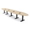 Skutchi Designs 18 Person Conference Table With Power Unit | 20' Oval Table | Harmony Series HAR-OVL-48X240-T.BK-K525-EBLK - alternate 1