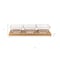 Homeroots Four Piece Clear And Natural Crystal And Solid Wood Condiment Server 375724 - alternate 4