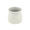 Homeroots White Ceramic 25 Ounce Striped Round Distressed Pot Planter 487413 - alternate 5