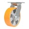 Vestil Polyurethane Swivel Caster 6 In. Diameter x 2 In. Width 1212 Lb. Capacity Orange/Silver CST-VE-6X2PUA-S - alternate 1