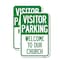 Signmission Visitor Parking Welcome to Our Church, 18'' X 24'' 2 Signs, Heavy Gauge Aluminum, 2PK A-1824-2PACK-22723 - alternate 1