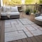 Homeroots 8' X 10' Taupe Charcoal And Copper Geometric Washable Indoor Outdoor Area Rug 588347 - alternate 8