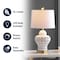 Jonathan Y Quatrefoil Fretwork 20.5" Pierced Ginger Jar Ceramic/Metal LED Table Lamp, White JYL6210A - alternate 8