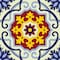 Homeroots 8" X 8" Blue And Yellow Mosaic Peel And Stick Removable Tiles 400064 - alternate 4