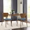 Armen Living Kalia Wood Dining Chair in Walnut Finish with Blue Fabric - Set of 2 LCKACHWABLU - alternate 6