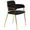 Leisuremod Axis Collection Modern Gold Dining Chair in Black ACG22BL - alternate 1