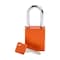Brady Padlock, Keyed Different, Aluminum, Orange, 1 1/2 in Shackle Height, 1 1/2 in Body Width SDAL-ORG-38ST-KD - alternate 1