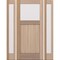 Doornmore CRF-P1G1, 65.25" x 82" ( 36" Door + 2x12" Side) Left Hand, Mahogany Top View Exterior Door CRF-P1G1-SW-3680-G101-SL_1-2_LI - alternate 1