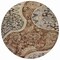 Homeroots 8' Brown Beige And Tan Round Floral Medallion Washable Indoor Outdoor Area Rug 603175 - alternate 8