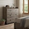 Homeroots 33" Dark Brown Wood Five Drawer Double Dresser 534939 - alternate 4