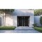 Vdomdoors Aluminum Double Doors Cynex 6777 Black 2 Sidelights Mirrored Clear Glass Modern Painted 100x80 (W14 CYNEX6777DEXD-BLK-W14+72+14xH80-RH-O - alternate 5