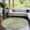 Homeroots 8' Sage And Green Round Abstract Washable Indoor Outdoor Area Rug 587298 - alternate 7