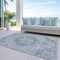 Homeroots 10' X 14' Blue Floral Medallion Washable Indoor Outdoor Area Rug 607901 - alternate 8