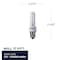 Bulbrite Pack of 2 20 Watt Dimmable Frost T3 Candelabra E12 Krypton/Xenon Bulb, 2700K, 2PK 861345 - alternate 14