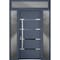 Vdomdoors Steel Door Deux 1105 Gray Graphite 2 Sidelight and Transom Window Stainless Inserts Single Modern P DEUX1105EXD-GRE-W16+36+16xH80+16-RH-O - alternate 9