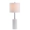Jonathan Y Aksel 25.5" Marble LED Table Lamp, White/Chrome JYL2007A - alternate 1