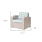 Homeroots 33" Gray Heavy Duty Plastic Outdoor Club Chair With Blue Cushion 565249 - alternate 4
