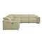 Homeroots Beige Italian Leather Power Reclining U Shaped Six Piece Corner Sectional With Console 476587 - alternate 8