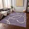 Homeroots 8' X 10' Purple And Ivory Abstract Washable Indoor Outdoor Area Rug 597514 - alternate 6