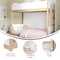 Flash Furniture Dallas Bunk Bed Twin Over Twin, Convertible Solid Wood Bunk Bed Frame w/Ladder, White/Natural MG-0900-30-TTB-WHNAT-GG - alternate 9