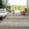 Homeroots 8' X 10' Brown And Beige Striped Washable Indoor Outdoor Area Rug 589665 - alternate 6