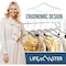 Lifemaster Velvet Hangers, Swivel Hook, Non-Slip, Heavy Duty, Holds 10 lbs, White, 5PK LMVEL5WH - alternate 7