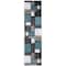 World Rug Gallery Contemporary Modern Boxes Design Soft Runner Rug 2 ft 7 in x 8 ft Gray 106BLUE27X8 - alternate 3