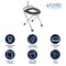 Flash Furniture HERCULES Folding Trvl Toilet w/Toilet Tissue Holder, Stainless Steel Frme w/Non-Slip Rubber Ft, BLK DC-HY6118S-SLVBLK-GG - alternate 9