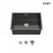 Wrightmaster 27 in. Undermount Single Bowl 20 Gauge Black Stainless Steel Kitchen Sink with Drain ZOR-SS271908 - alternate 1