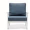Leisuremod Walbrooke 3-Piece Outdoor Patio Set, White Aluminum Frame & Removable Cushions, Navy Blue WW-57-31NBU - alternate 8