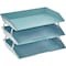Acrimet Facility 3 Tier Letter Tray Side Load Letter Size Desktop File Organizer Plastic Solid Green 255.VO - alternate 1