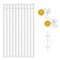 Nuvo Iron 45-in W x 68-in H Glossy Wht Coral Gate48-in W Opening Self Close Hardware W/Dbl Side Handle ICG04568GW - alternate 8