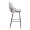 Homeroots Set of Two 30" Ivory And Black Shearling And Steel Bar Height Bar Chairs 555690 - alternate 8