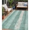 Homeroots 5' X 8' Pale Aqua And Teal Blue Striped Washable Indoor Outdoor Area Rug 617849 - alternate 1