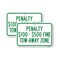 Signmission Penalty $100-$500 Fine Tow-Away Zone, 12'' X 18'' 2 Signs, Heavy Gauge Aluminum, 2PK A-1218-2PACK-23334 - alternate 1