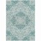 Homeroots 5' X 8' Teal Blue And Ivory Medallion Washable Indoor Outdoor Area Rug 617468 - alternate 8