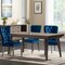 Homeroots Set of Two Tufted Navy Blue and Light Gray Upholstered Velvet Dining Side Chairs 543532 - alternate 1