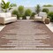 Jonathan Y Zolak Berber Stripe Geometric Brown/Beige 5 ft. x 8 ft. Indoor/Outdoor Area Rug SMB124B-5 - alternate 1