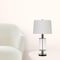 Homeroots 31" Clear Metal Table Lamp With White Empire Shade 524713 - alternate 5