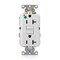 Leviton Recept, Wht, 20 A, GFCI, 2P3W, Back; Side, 1PK GFNT2-HGW - alternate 4