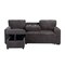 Homeroots 92" Dark Gray Upholstered Sleeper USB Sleeper Sofa With Toss Pillow 559225 - alternate 6
