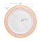 Smarty Had A Party White w/Red and Gold Chord Rim Plastic Dinnerware Set (120 Dinner Plates + 120 Salad Plates), 240PK 620BGVP-CASE - alternate 10