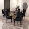 Leisuremod Novara Collection Modern Wooden Dining Chair in Black Velvet, 2PK NC20BLF2 - alternate 9