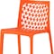 Homeroots Set of Two Orange Heavy Duty Plastic Outdoor Stacking Dining Chairs, 2PK 565271 - alternate 6