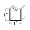 Brunner Aluminum U Channel 1" x 1" x 1/16", Fits 7/8", 6063-T5 (C21616), 4 Foot Satin Anodized C21616 S4 - alternate 2